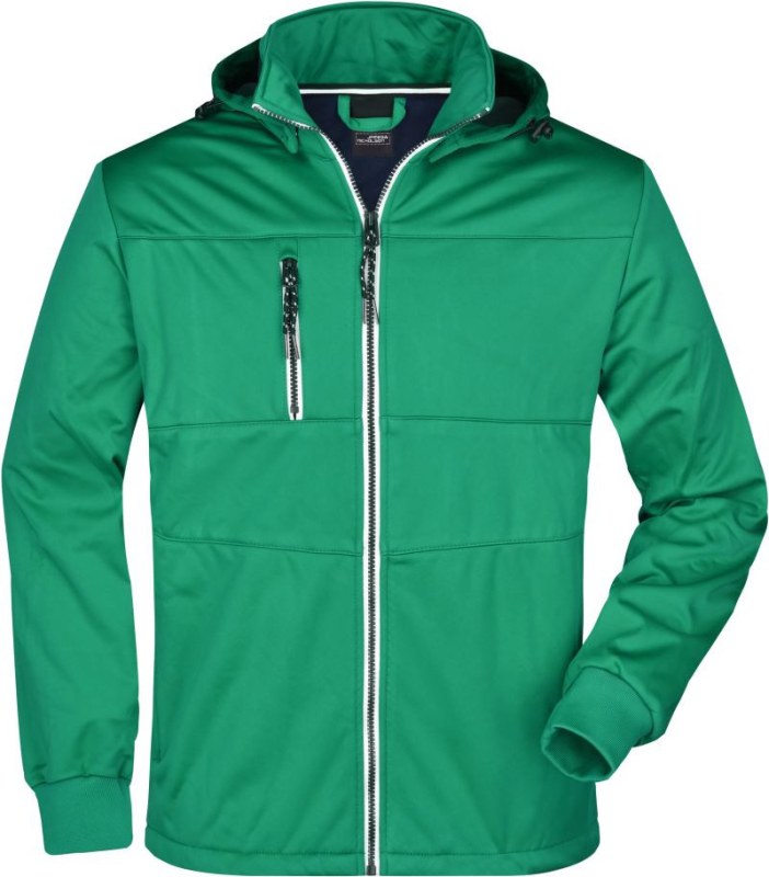 Daiber JN 1078 Pánská 3-vrstvá softshellová bunda "Maritim" 02.1078 irish green/navy/white