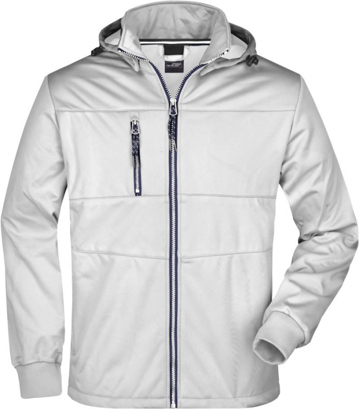 Daiber JN 1078 Pánská 3-vrstvá softshellová bunda "Maritim" 02.1078 white/white/navy