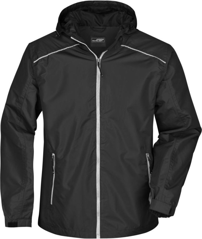 Daiber JN 1118 Pánská bunda do deště 02.1118 black/silver - Pánské oblečení bundy