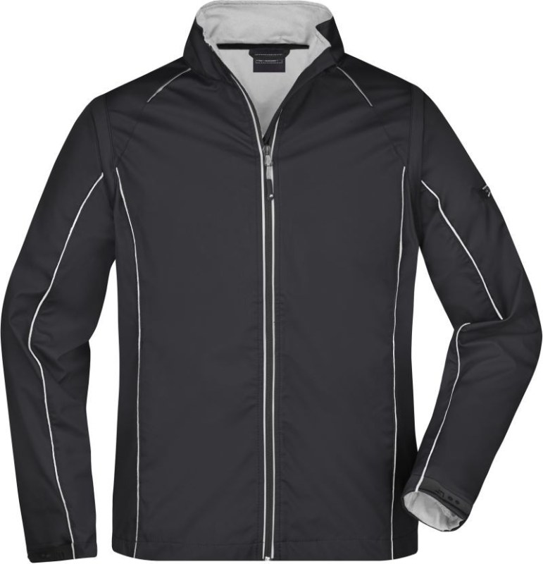 Daiber JN 1122 Pánská softshell bunda s&nbsp;odepínacími rukávy 02.1122 black/silver - Pánské oblečení bundy