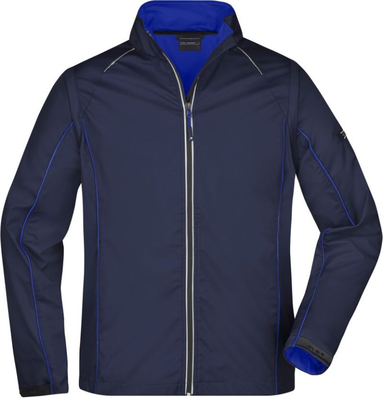 Daiber JN 1122 Pánská softshell bunda s odepínacími rukávy 02.1122 navy/royal