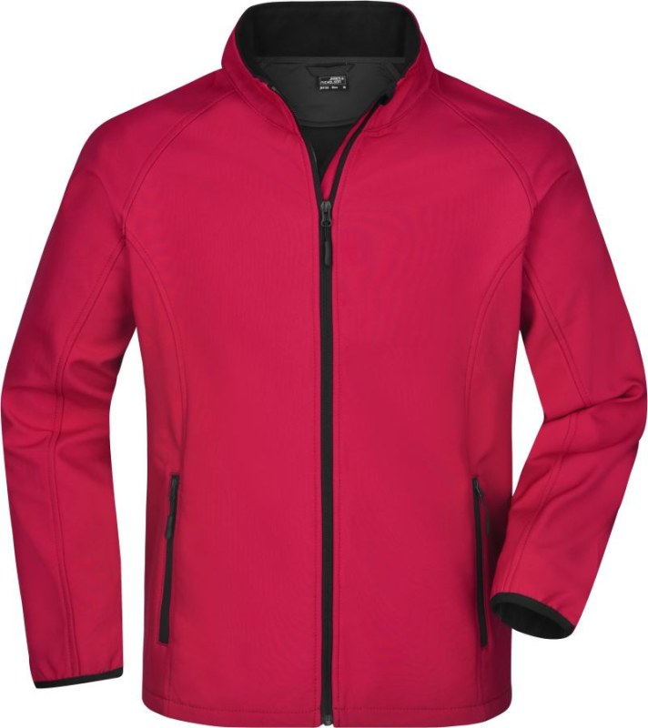 Daiber JN 1130 Pánská 2-vrstvá promo softshellová bunda 02.1130 red/black