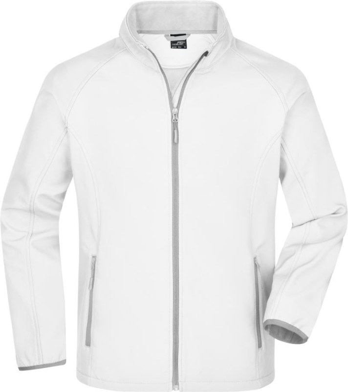 Daiber JN 1130 Pánská 2-vrstvá promo softshellová bunda 02.1130 white/white