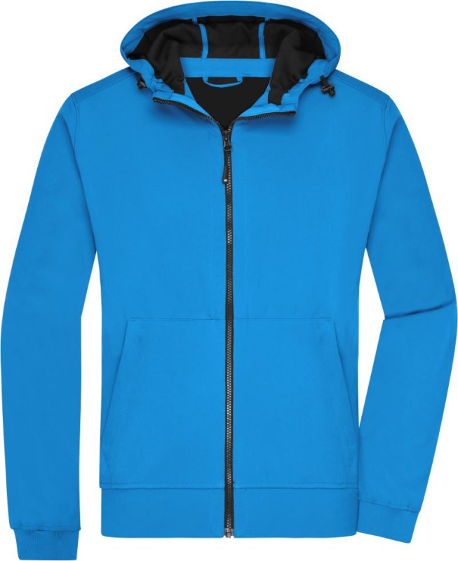 Daiber JN 1146 Pánská 2-vrstvá softshellová bunda s kapucí 02.1146 blue/black