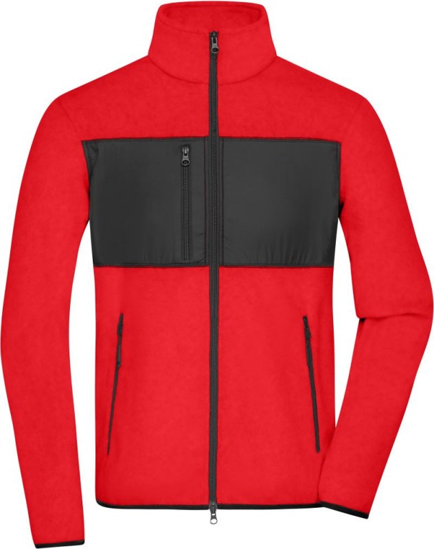 Daiber JN 1312 Pánská fleecová bunda 02.1312 red/black