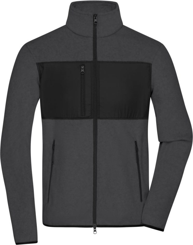 Daiber JN 1312 Pánská fleecová bunda 02.1312 dark melange/black