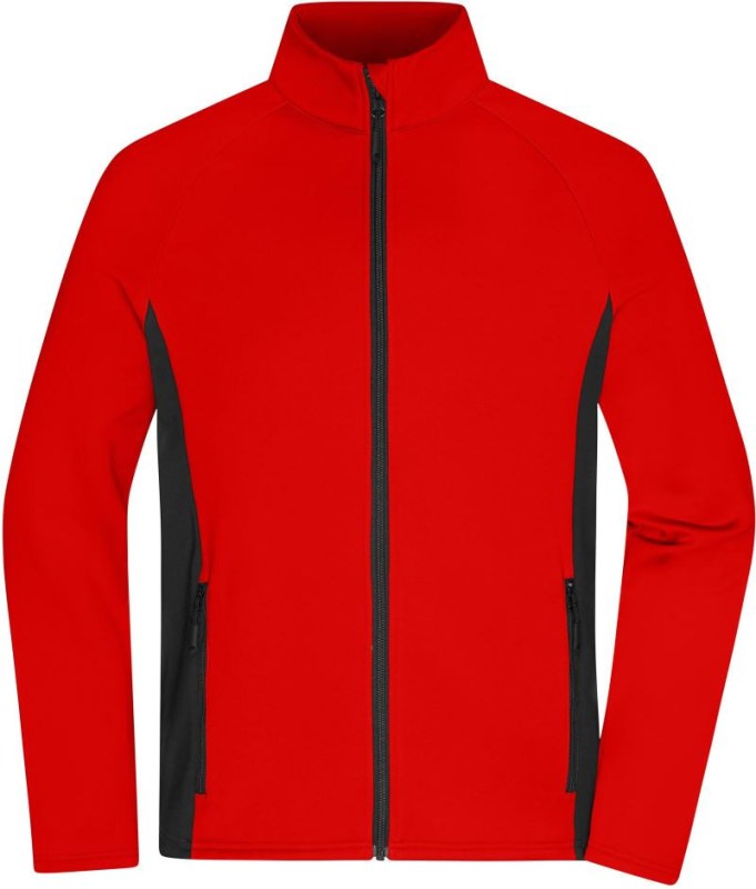 Daiber JN 1860 Pánská strečová fleecová bunda 02.1860 red/black - Pánské oblečení bundy