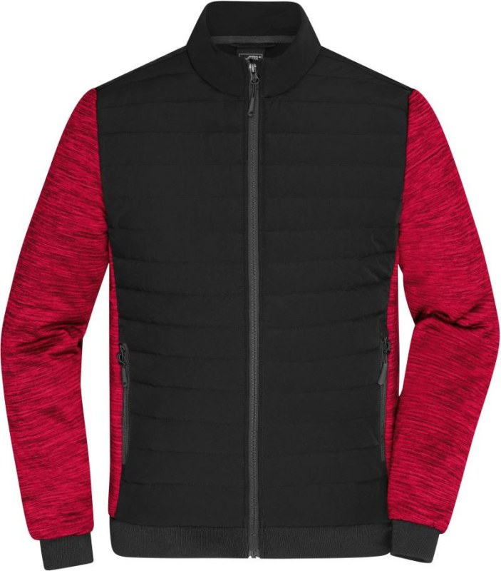 Daiber JN 1866 Pánská hybridní bunda 02.1866 black/red melange - Pánské oblečení bundy