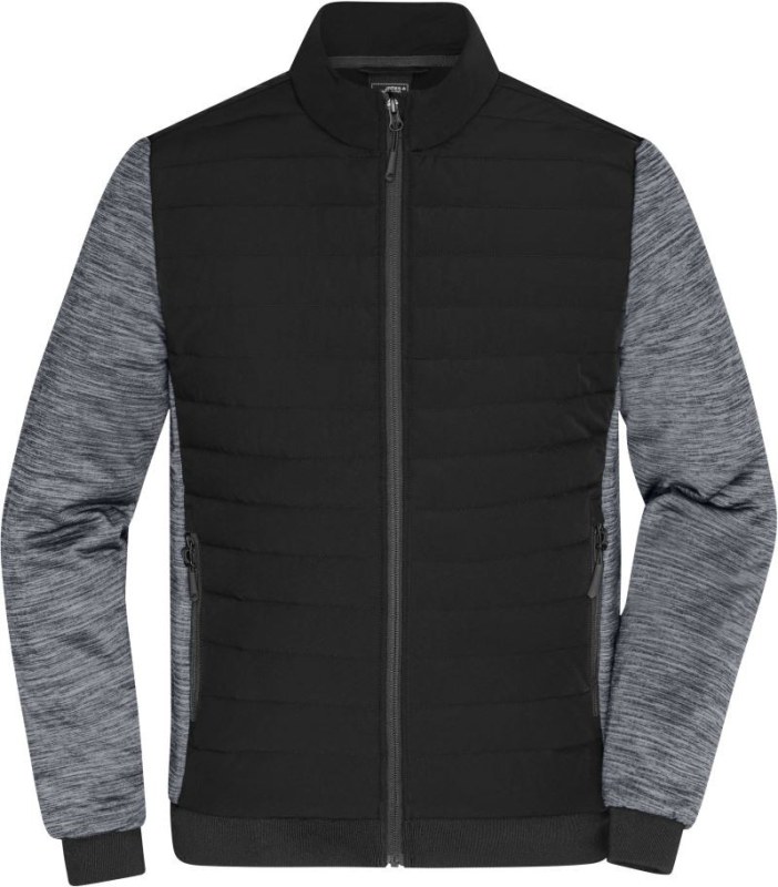 Daiber JN 1866 Pánská hybridní bunda 02.1866 black/carbon melange - Pánské oblečení bundy