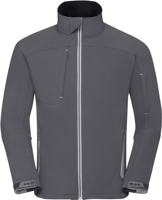 Russell Athletic 410M Pánská 3-vrstvá Bionic softshellová bunda 10.410M iron grey