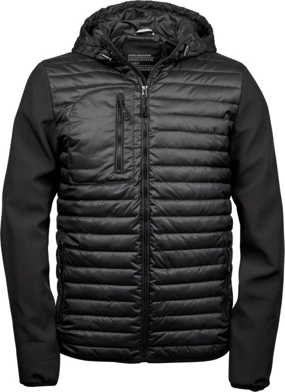 Tee Jays TJ 9628 Pánská bunda s kapucí Crossover 18.9628 black/black