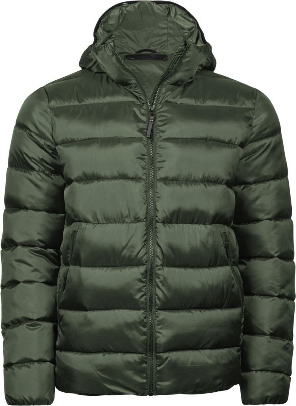 Tee Jays TJ 9646 Lehká pánská prošívaná bunda s kapucí 18.9646 deep green