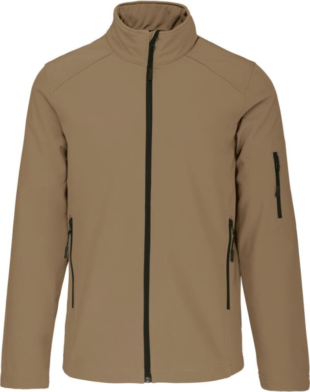 Kariban K 401 Pánská 3-vrstvá softshellová bunda 20.K401 camel