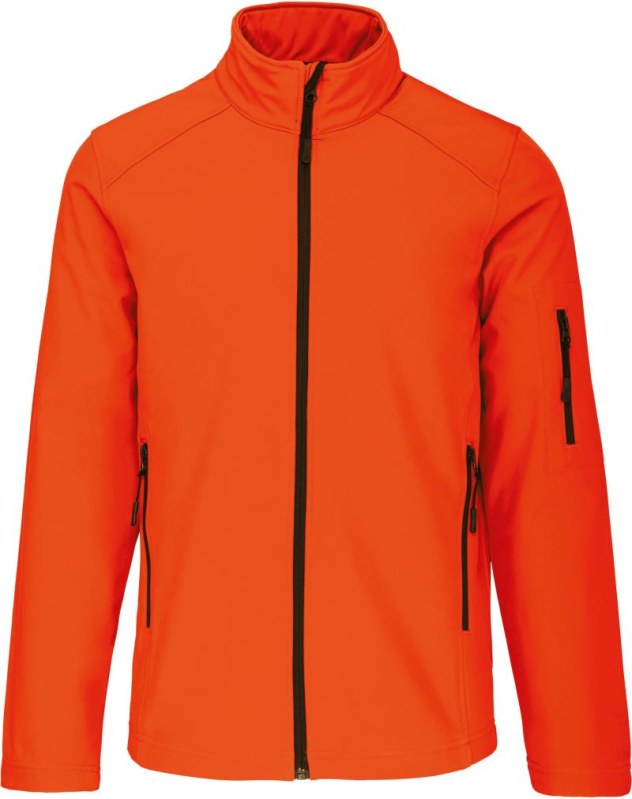 Kariban K 401 Pánská 3-vrstvá softshellová bunda 20.K401 fluorescent orange - Pánské oblečení bundy