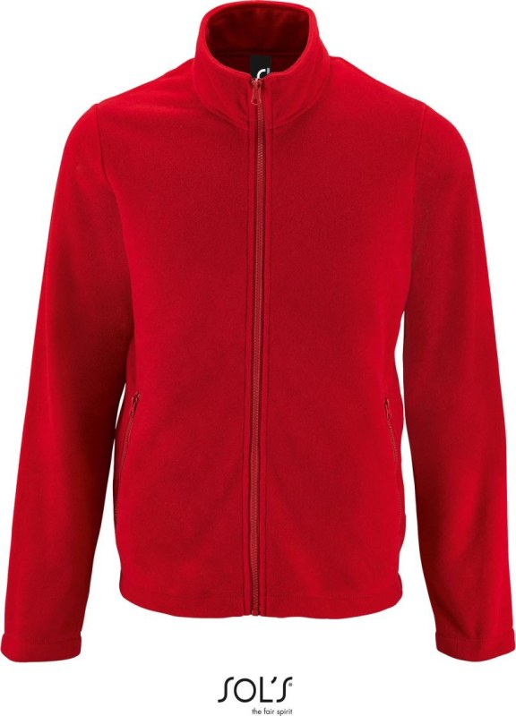 SOL´S Norman Men Pánská fleecová bunda 25.2093 red