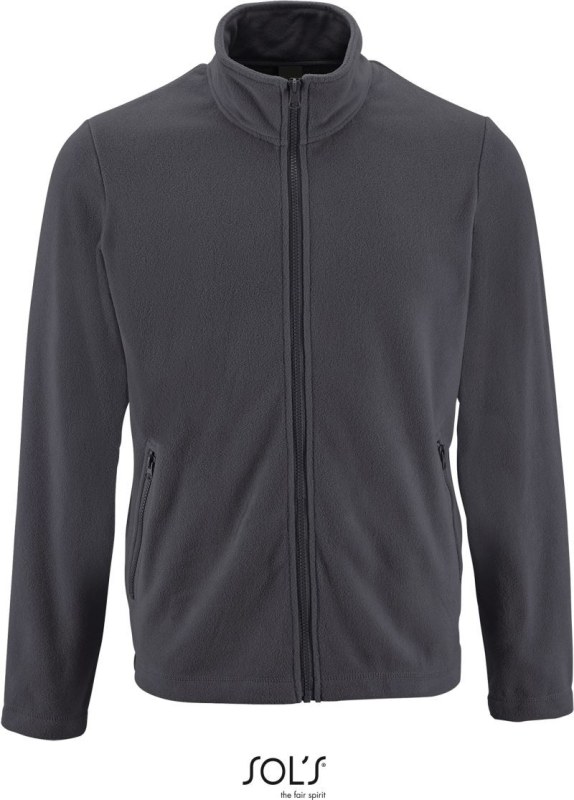SOL´S Norman Men Pánská fleecová bunda 25.2093 charcoal grey