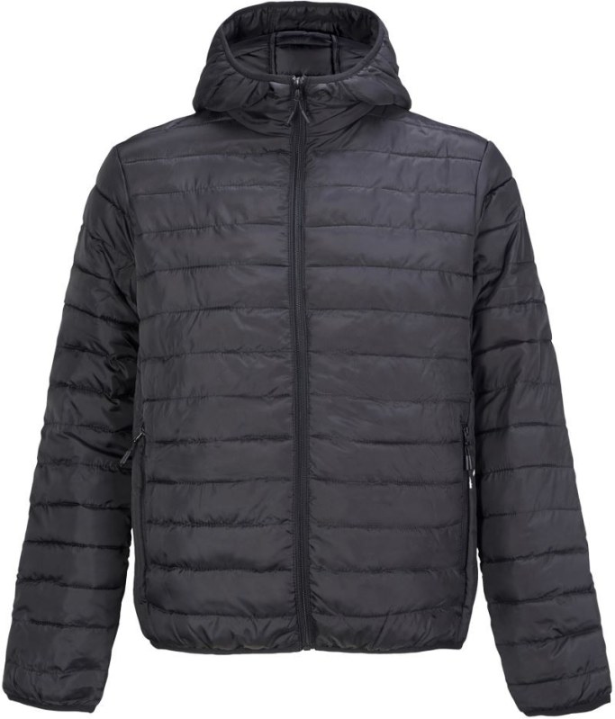 SOL´S Stream Jacket Men Lehká pánská prošívaná bunda s kapucí 25.4444 black