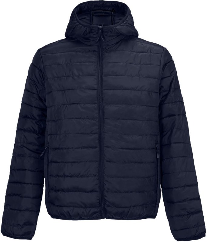 SOL´S Stream Jacket Men Lehká pánská prošívaná bunda s&nbsp;kapucí 25.4444 french navy - Pánské oblečení bundy