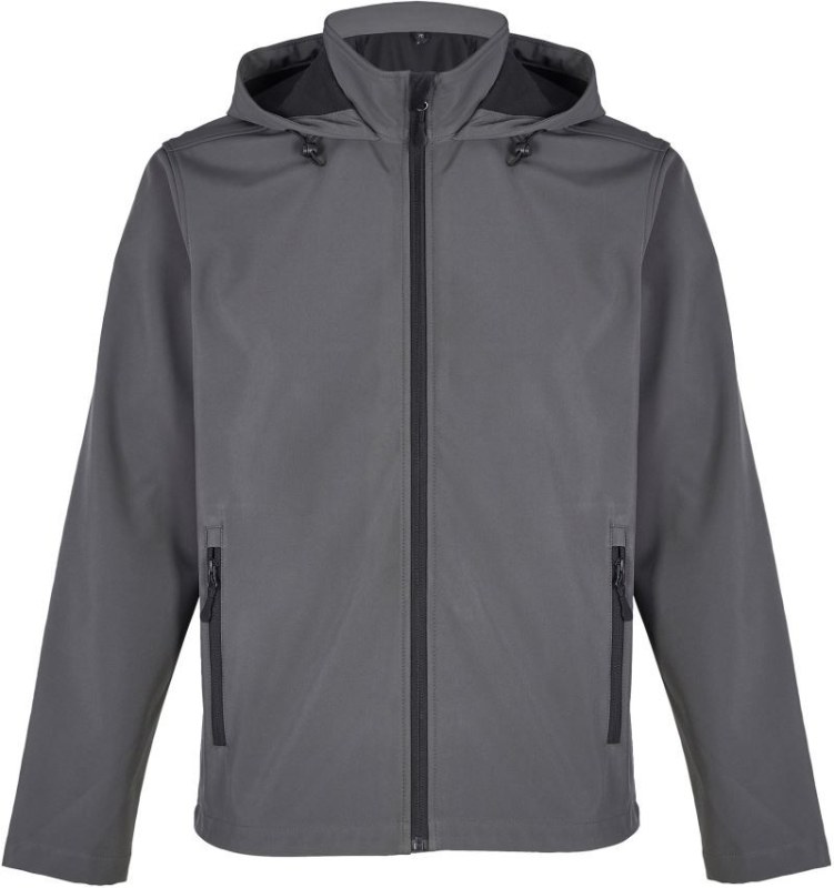 SOL´S Race Hooded Men Pánská 2-vrstvá softshellová bunda s kapucí 25.4447 charcoal grey