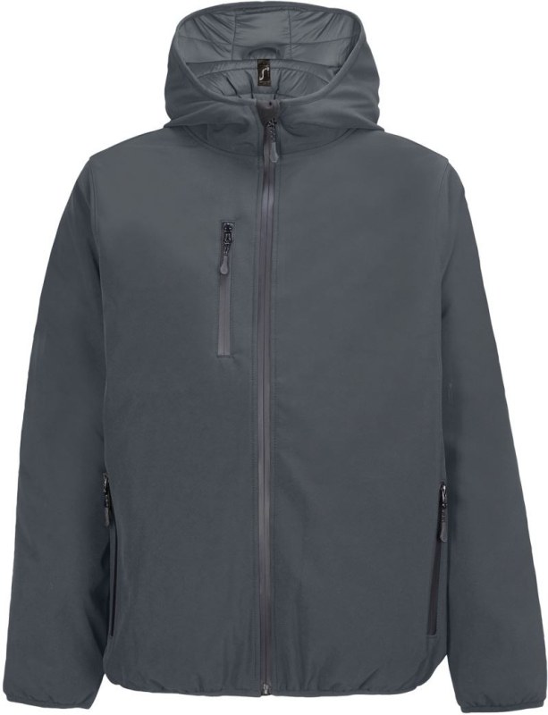 SOL´S Falcon Padded Men Pánská 3-vrstvá zimní softshellová bunda 25.4449 charcoal grey - Pánské oblečení bundy