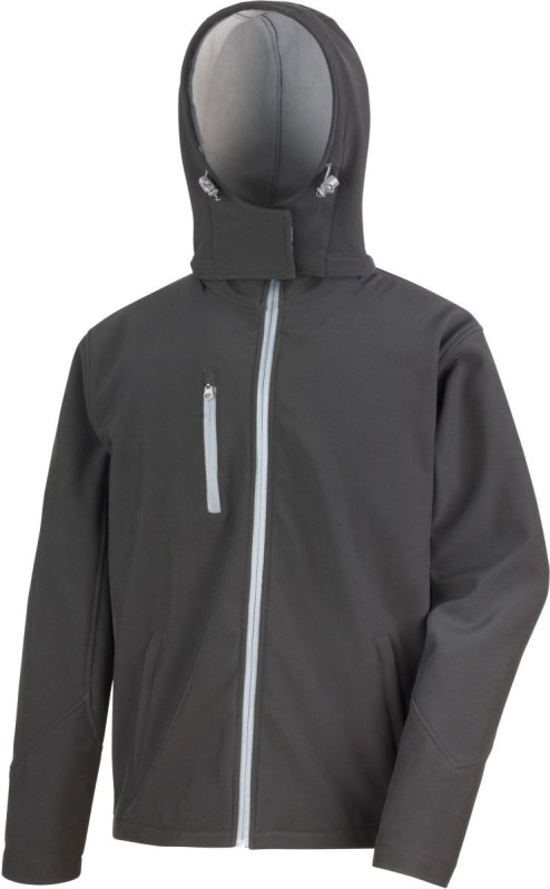 Result R 230M Pánská 3-vrstvá softshellová bunda s kapucí 30.230M black/grey
