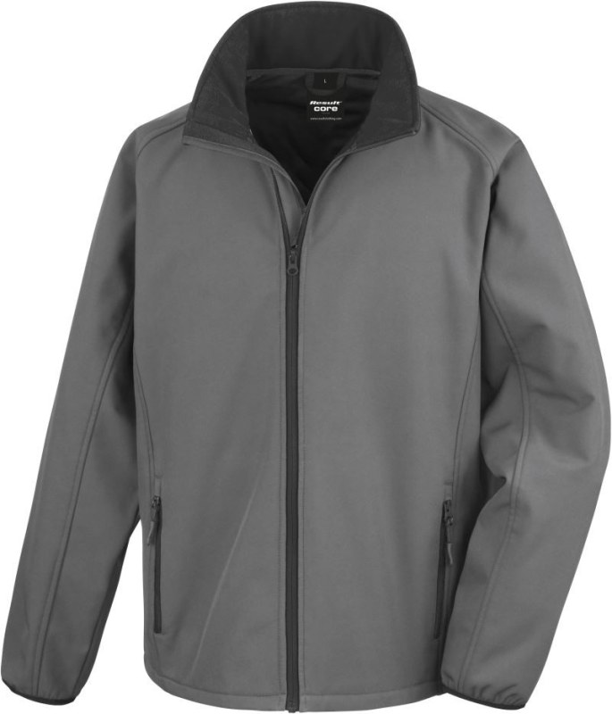 Result R 231M Pánská 2-vrstvá softshell bunda "Printable" 30.231M charcoal/black - Pánské oblečení bundy