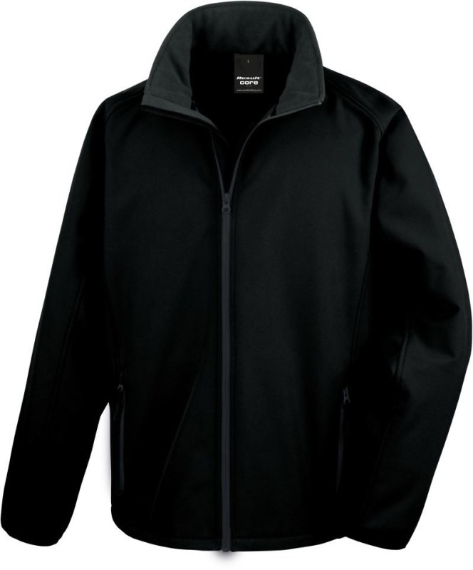 Result R 231M Pánská 2-vrstvá softshell bunda "Printable" 30.231M black/black - Pánské oblečení bundy