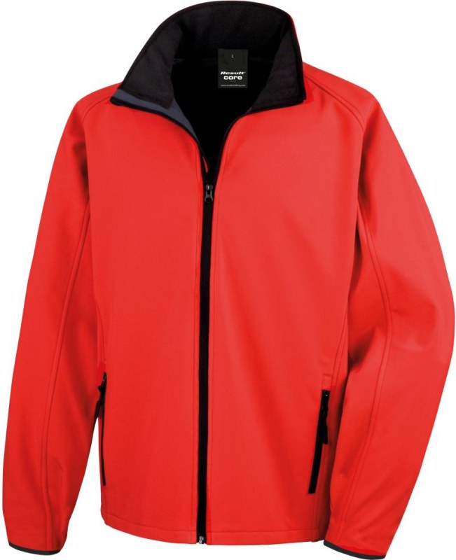 Result R 231M Pánská 2-vrstvá softshell bunda "Printable" 30.231M red/black