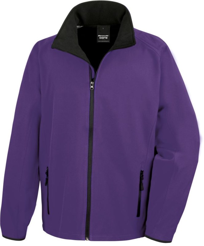 Result R 231M Pánská 2-vrstvá softshell bunda "Printable" 30.231M purple/black