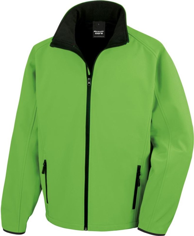 Result R 231M Pánská 2-vrstvá softshell bunda "Printable" 30.231M vivid green/black