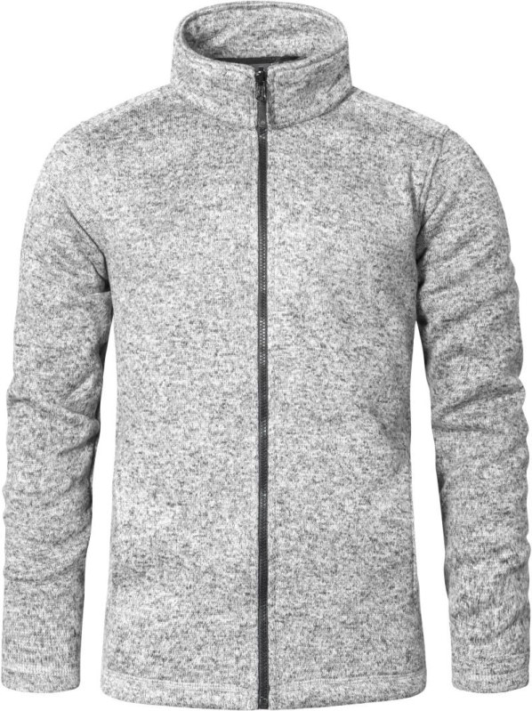 Promodoro 7720 Pánská pletená fleecová bunda 40.7720 heather grey
