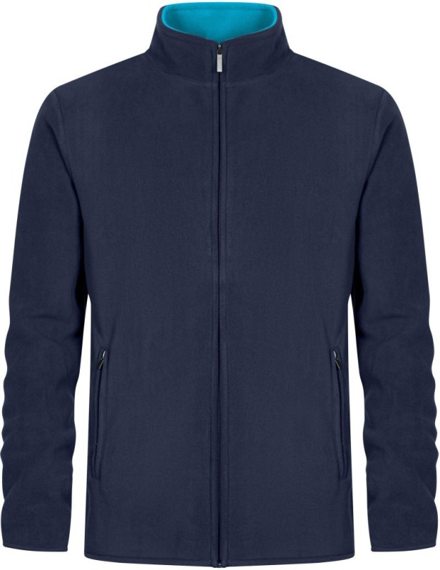 Promodoro 7961 Pánská dvojitá fleecová bunda 40.7961 navy/aqua