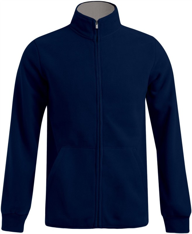 Promodoro 7971 Pánská dvojitá fleecová bunda 40.7971 navy/light grey