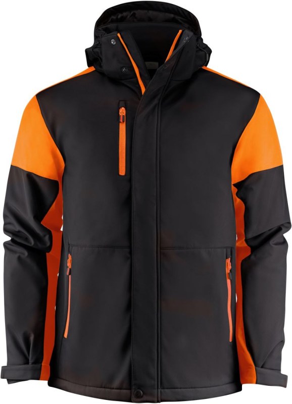 Printer Prime Padded Softshell Men Pánská zimní softshellová bunda 61.1071 black/orange - Pánské oblečení bundy