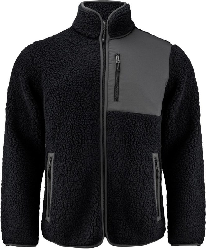 James Harvest Kingsley Fleece Men Pánská fleecová bunda Sherpa "Two-Tone" 62.1500 black - Pánské oblečení bundy