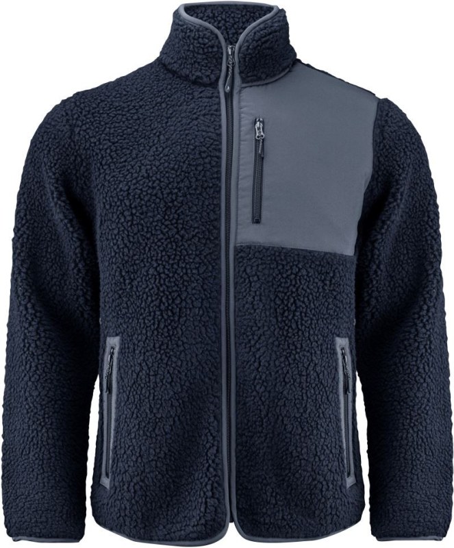James Harvest Kingsley Fleece Men Pánská fleecová bunda Sherpa "Two-Tone" 62.1500 navy - Pánské oblečení bundy