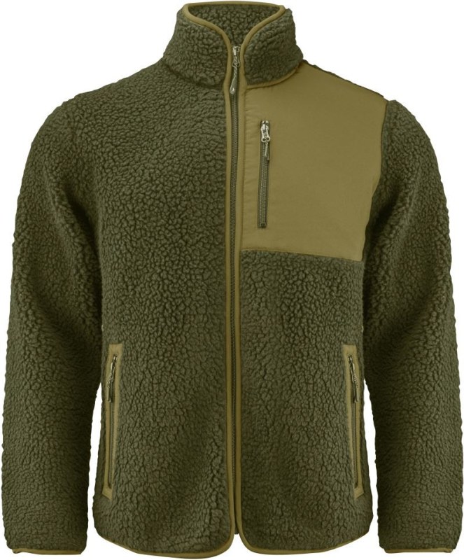 James Harvest Kingsley Fleece Men Pánská fleecová bunda Sherpa "Two-Tone" 62.1500 moss green