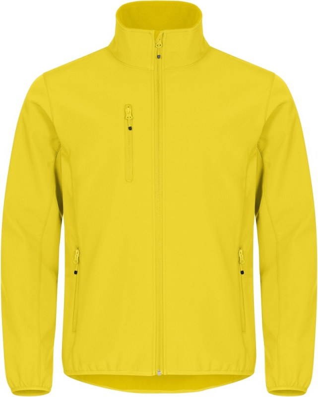 Clique Classic Softshell Jkt M Pánská 3-vrstvá softshellová bunda 67.0910 lemon