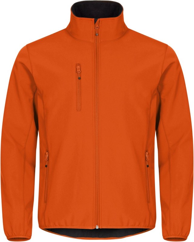 Clique Classic Softshell Jkt M Pánská 3-vrstvá softshellová bunda 67.0910 blood orange