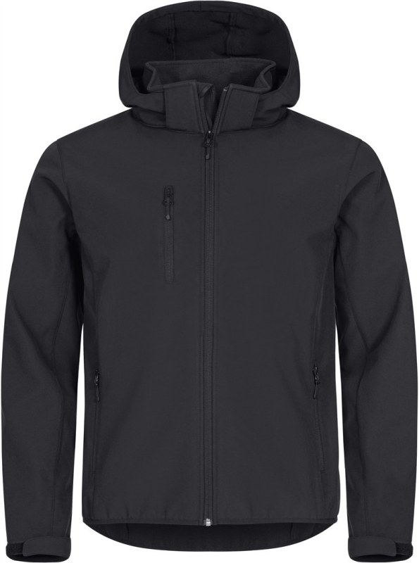 Clique Classics Softshell Hoody M Pánská 3-vrstvá softshellová bunda s kapucí 67.0912 black