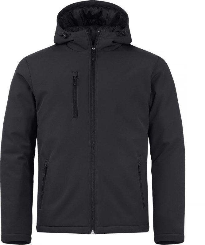 Clique Padded Hooded Softshell Men Pánská zateplená softshellová bunda s&nbsp;kapucí 67.0952 black - Pánské oblečení bundy