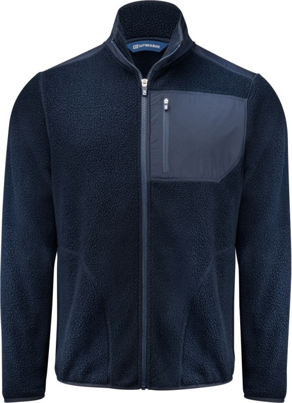 Cutter & Buck Cascade Sherpa Men Pánská fleecová bunda Sherpa 68.1470 dark navy - Pánské oblečení bundy