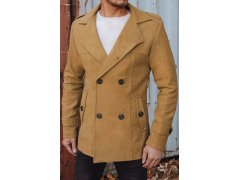 Pánský dvouřadý pískový kabát CX0443z - Dstreet