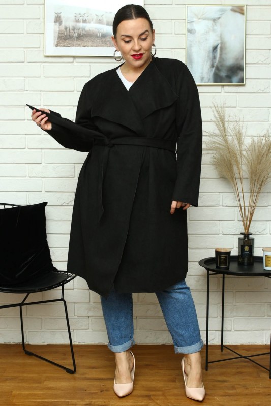 Plášť plus size model 172432 Karko - Pánské oblečení kabáty