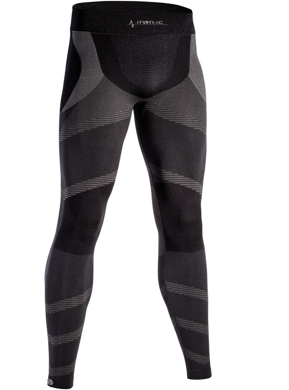 Dlouhé pánské funkční kalhoty IRON-IC - černo-šedá Barva: Černá, Velikost: - Pánské oblečení kalhoty