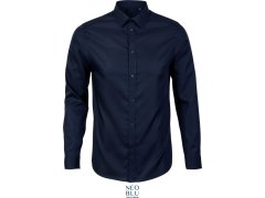NEOBLU Blaise Men Mikro keprová košile s dlouhým rukávem 24.3182 night blue