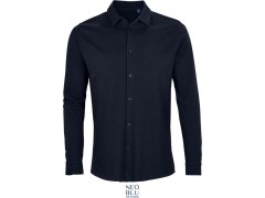 NEOBLU Basile Men Piqué košile s dlouhým rukávem 24.3777 night blue