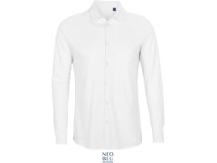 NEOBLU Basile Men Piqué košile s dlouhým rukávem 24.3777 optic white