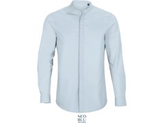 NEOBLU Bart Men Popelínová košile s dl. rukávem a mao límcem 24.3792 soft blue