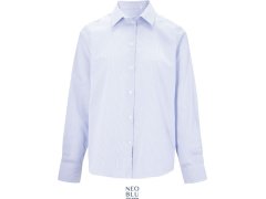 NEOBLU Baptiste Men Mikro keprová košile s dlouhým rukávem 24.4338 blue stripes